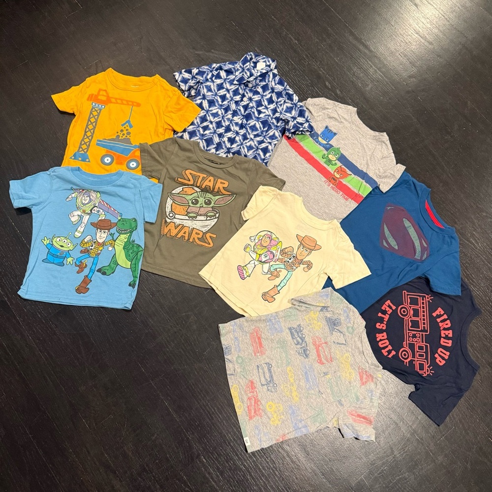 3T Toddler boys 9 piece t-shirt bundle - 3T mixed brands